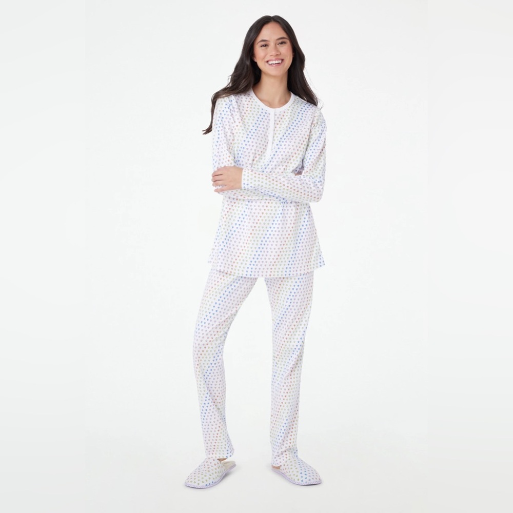 Roller Rabbit Cream Heart Pajama Top